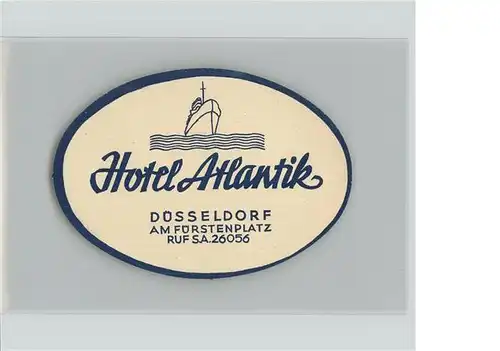 Duesseldorf Hotel Atlantik Kat. Duesseldorf