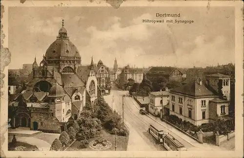 Dortmund Hiltrowall mit Synagoge Strassenbahn Kat. Dortmund