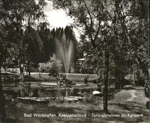 Bad Woerishofen Springbrunnen Kurpark Kat. Bad Woerishofen