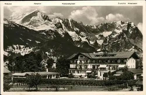 Garmisch-Partenkirchen Garmischer Hof Zugspitzgruppe Kat. Garmisch-Partenkirchen