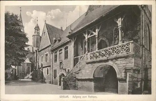 Goslar Aufgang zum Rathaus Kat. Goslar