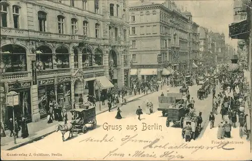 Berlin Friedrichstrasse Pferdekutsche Kat. Berlin