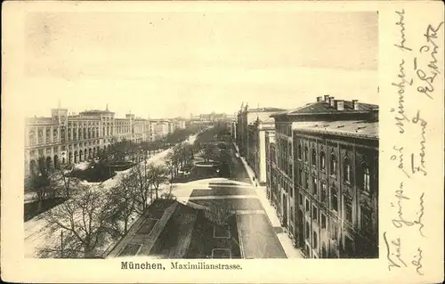 Muenchen Maximilianstrasse Kat. Muenchen