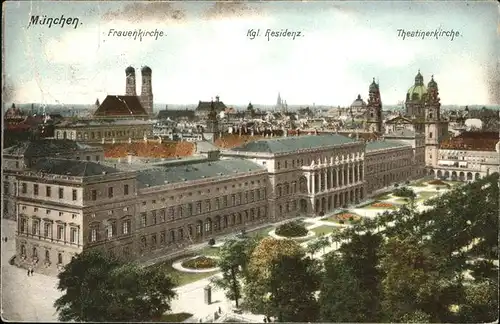 Muenchen Frauenkirche Koenigliche Residenz Theatinerkirche Kat. Muenchen