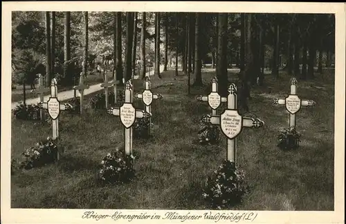 Muenchen Krieger Ehrengraeber Waldfriedhof Kat. Muenchen