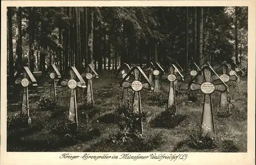 Muenchen Krieger Ehrengraeber Waldfriedhof Kat. Muenchen