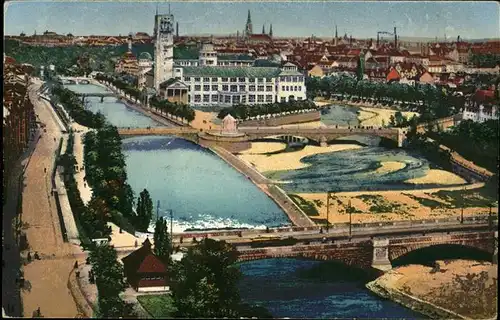 Muenchen Isar Deutsches Museum Kat. Muenchen