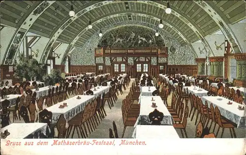 Muenchen Mathaeserbraeu Festsaal Kat. Muenchen