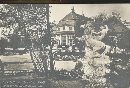 Muenchen Hauptrestaurant Ausstellungskarte Kat. Muenchen