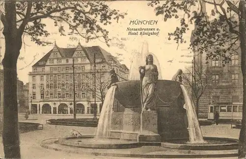 Muenchen Hotel Koenigshof Nornenbrunnen Kat. Muenchen