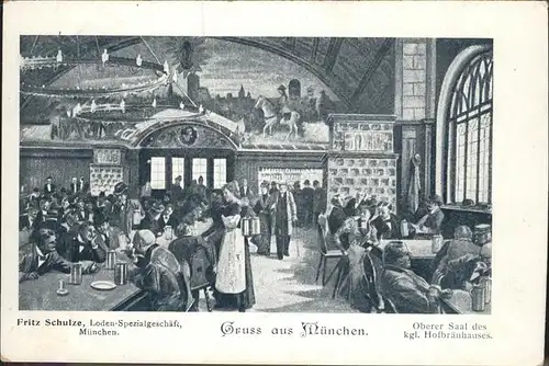 Muenchen Fritz Schulze Loden Hofbraeuhaus Kat. Muenchen