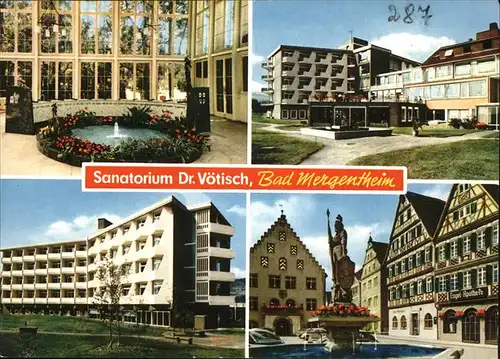 Bad Mergentheim Sanatorium D. Voetisch Kat. Bad Mergentheim