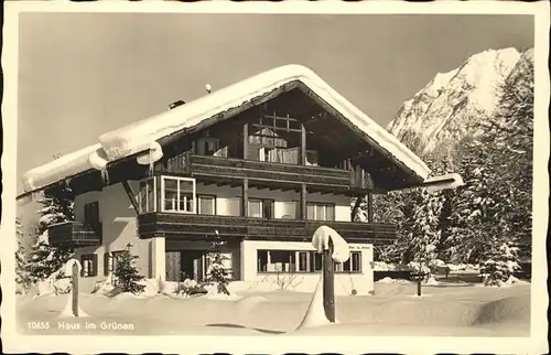 Oberstdorf Haus im Gruenen Winter Schnee Kat. Oberstdorf