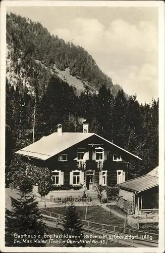 Oberstdorf Gasthaus zur Breitachklamm Max Maier Kat. Oberstdorf