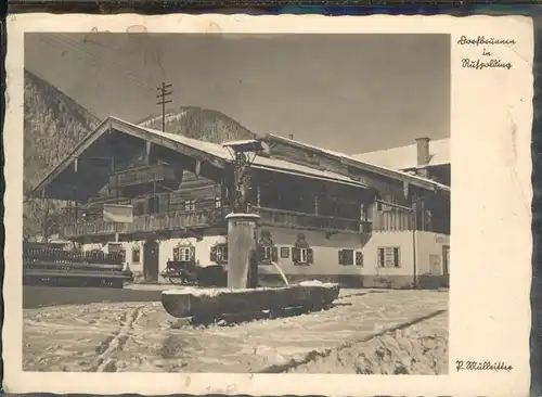 Ruhpolding Dorfbrunnen Winter Kat. Ruhpolding