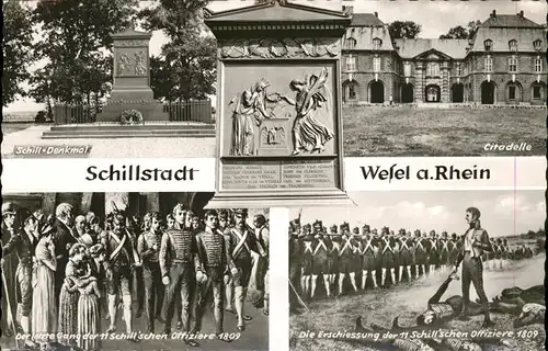 Wesel Rhein Schill-Denkmal Citadelle  / Wesel /Wesel LKR