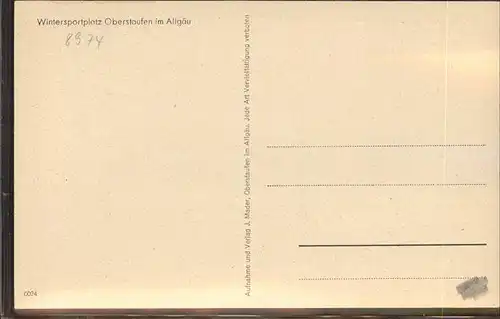 Oberstaufen Wintersportplatz Kat. Oberstaufen