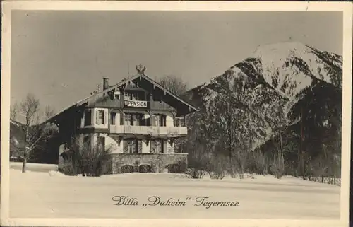 Tegernsee Villa Daheim Winter Pension Kat. Tegernsee