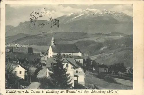 St Corona Wechsel Schneeberg Kat. St. Corona am Wechsel