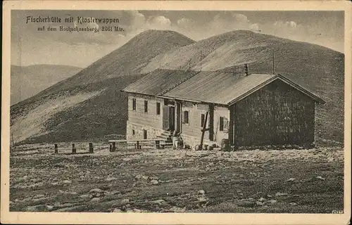 Hochschneeberg Fischerhuette Klosterwappen Kat. Puchberg am Schneeberg