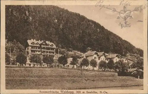 Waldegg Niederoesterreich Sommerfrische Hotel Kuchner Kat. Waldegg