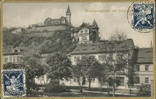 Aussig Tschechien Ferdinandshoehe Elbstrasse Kat. Usti nad Labem