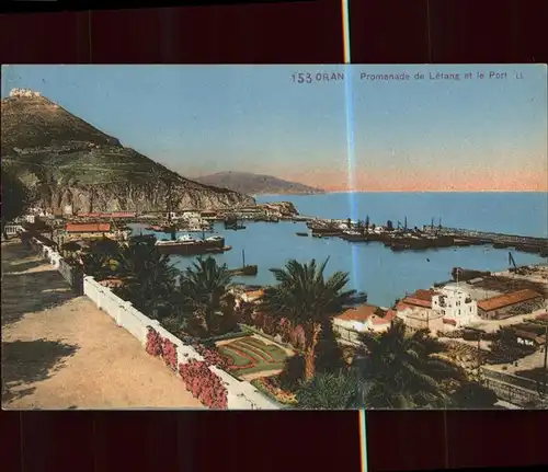 Oran Algerie Promenade de Letang et le Port Boote Kat. Oran