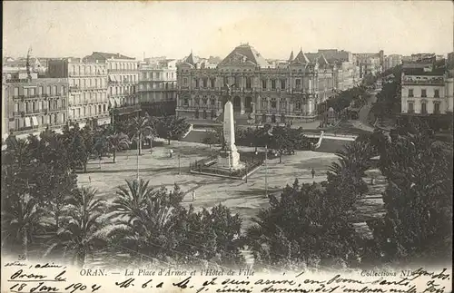 Oran Algerie La Place d Armes et l Hotel de Ville Denkmal Kat. Oran