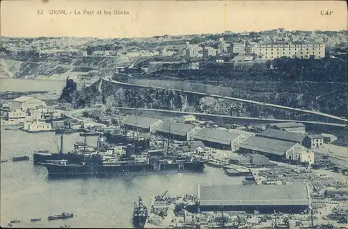 Oran Algerie Le Port et les Docks Schiffe Kat. Oran