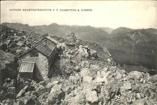 Garmisch Partenkirchen Wiener Neustaedterhuette an der Zugspitze Eibsee Wettersteingebirge Kat. Garmisch Partenkirchen