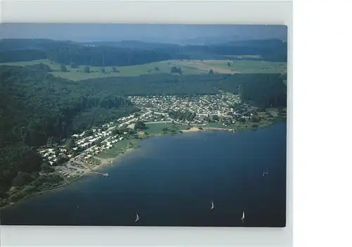 Rehe Westerwald Freizeitgelaende und Campingplatz Krombachtalsperre Fliegeraufnahme