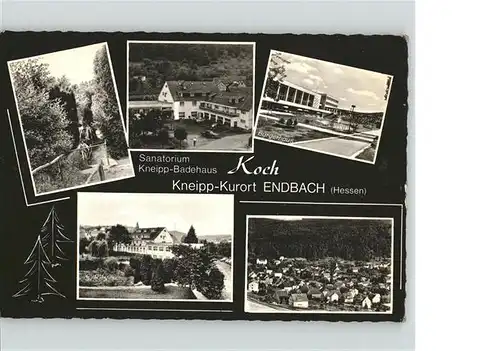 Bad Endbach Sanatorium Kneipp Badehaus Koch Teilansichten Buergerhaus Kat. Bad Endbach