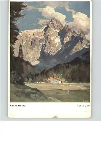 Golling Salzach Hoher Goell Berchtesgadener Alpen Kuenstlerkarte Kat. Golling an der Salzach