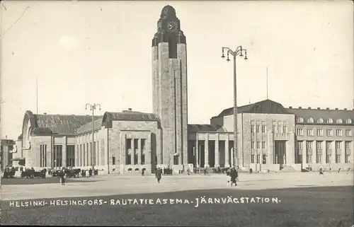 Helsinki Rautatieasema Jaernvaegstation Hauptbahnhof Kat. Helsinki