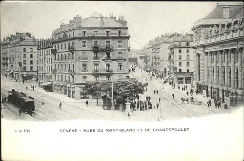 Geneve GE Rues du Mont Blanc et de Chantepoulet Kat. Geneve