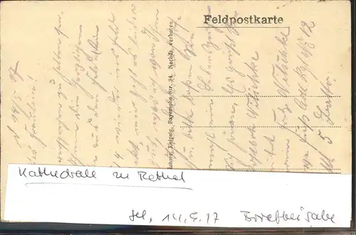 Rethel Ardennes Kathedrale zu Rethel Kaiser Feldpost