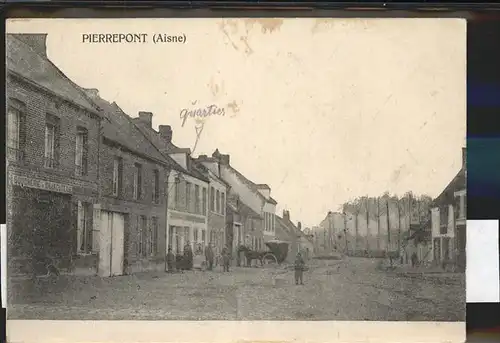 Pierrepont Aisne Strassenpartie Feldpost Kat. Pierrepont
