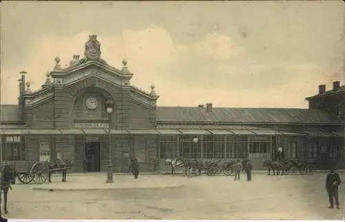 Laon Aisne Bahnhof Pferdekutsche Feldpost