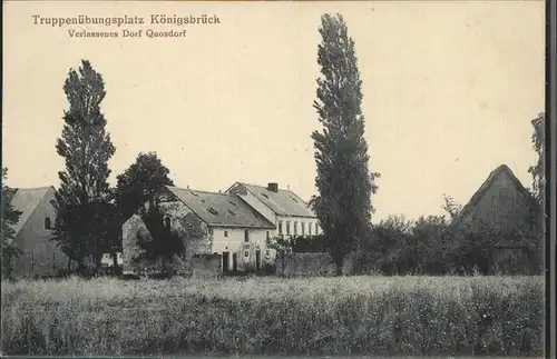 Koenigsbrueck Truppenuebungsplatz Verlassenes Dorf Quosdorf