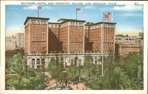 Los Angeles California Biltmore Hotel Pershing Square Kat. Los Angeles