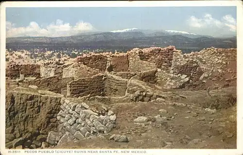 Santa Fe New Mexico Pecos Pueblo Ruins Kat. Santa Fe