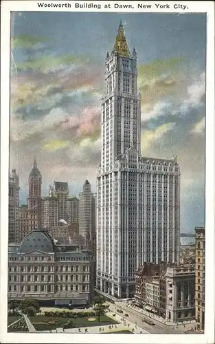 New York City Woolworth Building at Dawn / New York /