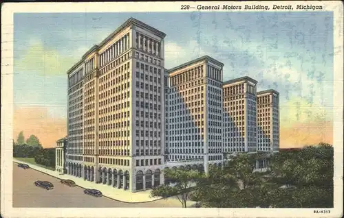 Detroit Michigan General Motors Building Kat. Detroit