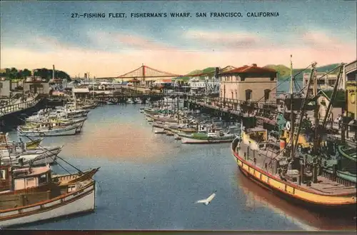 San Francisco California Fishing Fleet Fisherman S Wharf Kat. San Francisco