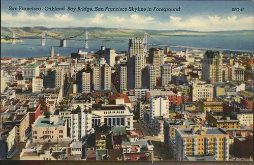 San Francisco California Oakland Bay Bridge Kat. San Francisco