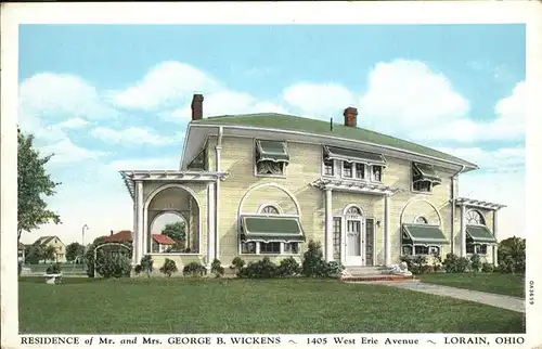 Lorain Residence of Mr. and Mrs. George B. Wickens Kat. Lorain