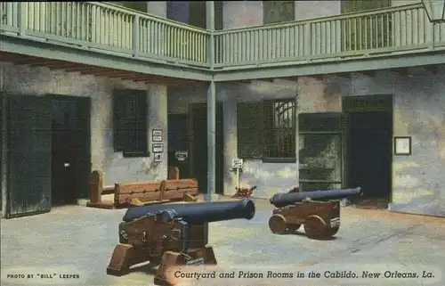 New Orleans Louisiana Cabildo Courtyard Prison Rooms Kat. New Orleans