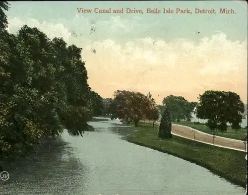 Detroit Michigan Canal Drive Belle Isle Park Kat. Detroit