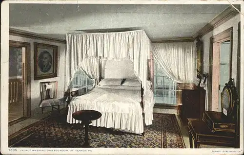 Mount Vernon Virginia George Washington S bed room Kat. Mount Vernon