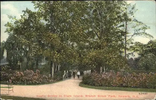 Newark New Jersey Rustic Bridge Branc Brook Park Kat. Newark